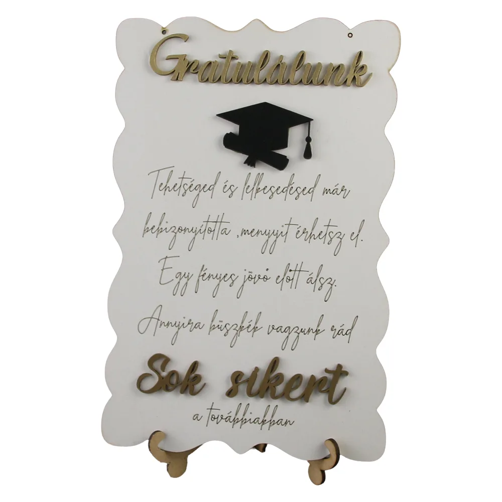 Tablou decorativ din placaj "Gratulalunk" Tablou decorativ din placaj "Gratulalunk"