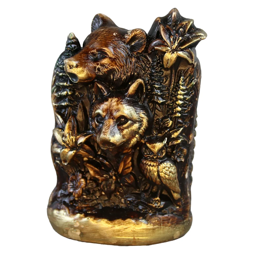Statueta decorativa din ipsos 7 x 10 cm cu urs Statueta decorativa din ipsos 7 x 10 cm cu urs