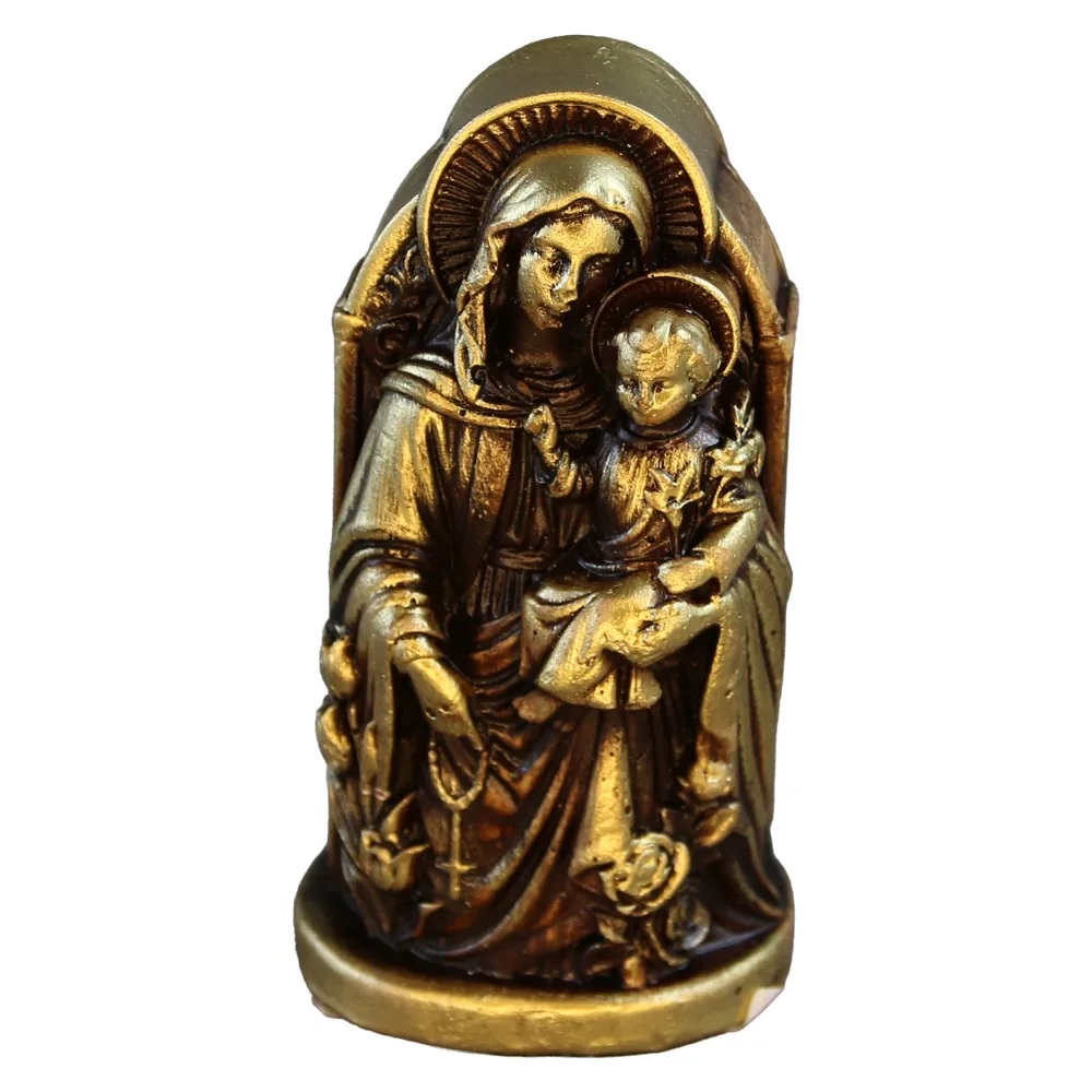 Statueta din ipsos Sfanta Maria cu Pruncul 5 x 10 cm auriu / alb Statueta din ipsos Sfanta Maria cu Pruncul 5 x 10 cm auriu / alb