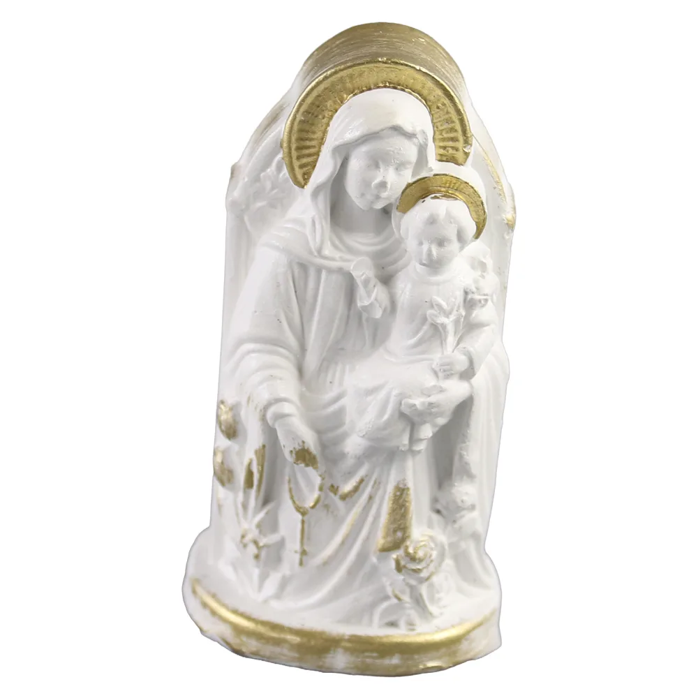 Statueta din ipsos Sfanta Maria cu Pruncul 5 x 10 cm auriu / alb Statueta din ipsos Sfanta Maria cu Pruncul 5 x 10 cm auriu / alb