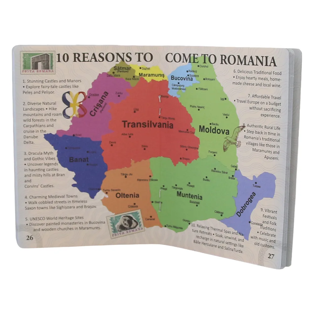 Pasaport de explorare Romania in limba engleza - Maria Alexandra