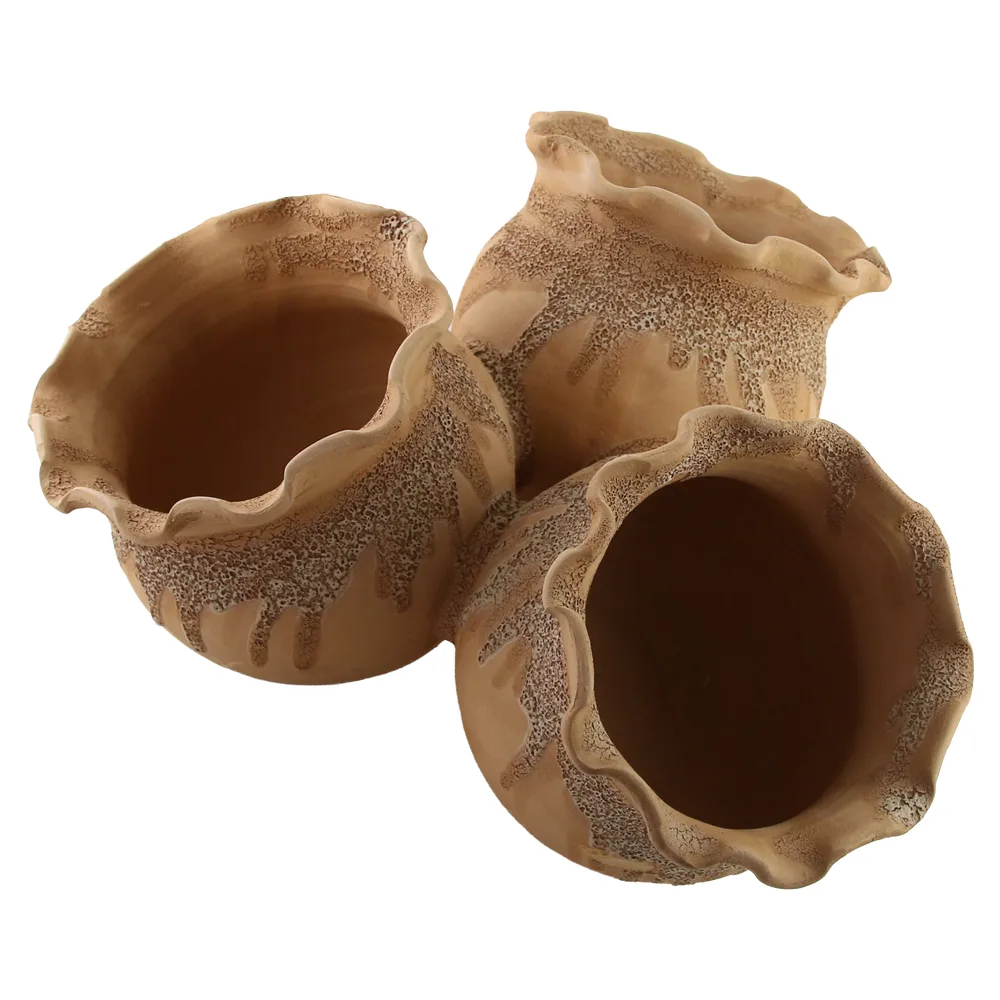 Ghiveci rustic triplu din ceramica 37 x 18 cm Ghiveci rustic triplu din ceramica 37 x 18 cm