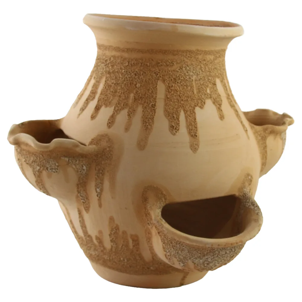 Ghiveci rustic cu buzunare din ceramica 32 x 28 cm