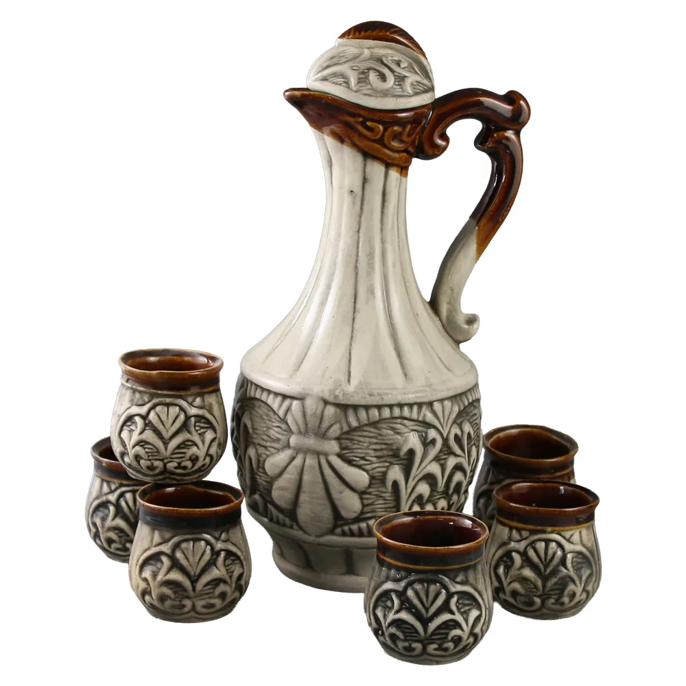 Set carafa din ceramica cu 6 pahare Sultan Set carafa din ceramica cu 6 pahare Sultan