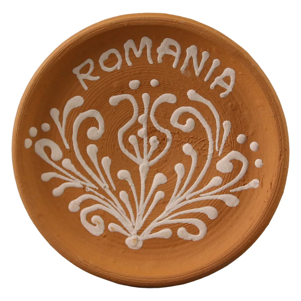Magnet de frigider farfurie Romania din lut 7 cm - Se vinde 5 buc./pach. Magnet de frigider farfurie Romania din lut 7 cm - Se vinde 5 buc./pach.