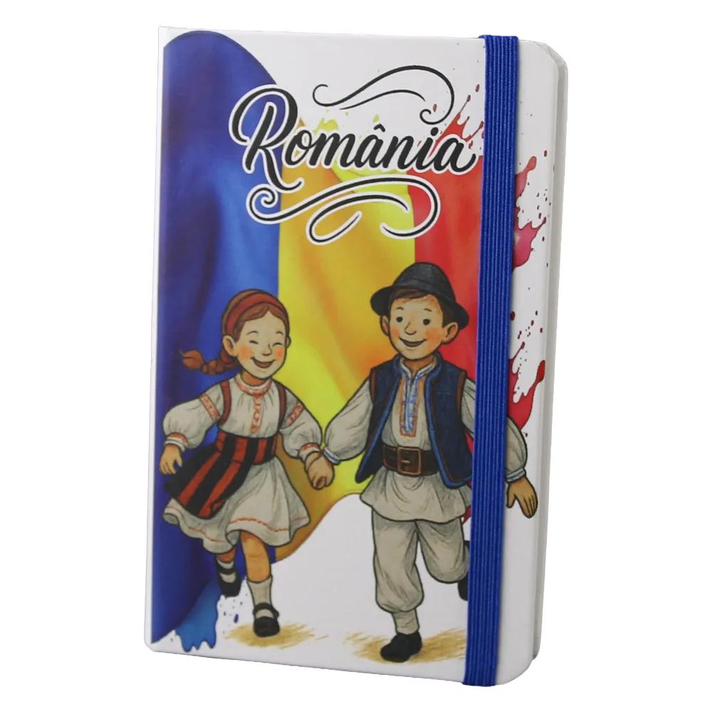 Agenda suvenir Romania 9 x 14 cm copii in port traditional Agenda suvenir Romania 9 x 14 cm copii in port traditional