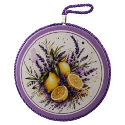 Suport decorativ pentru oale 17 cm decor cu lamai si lavanda