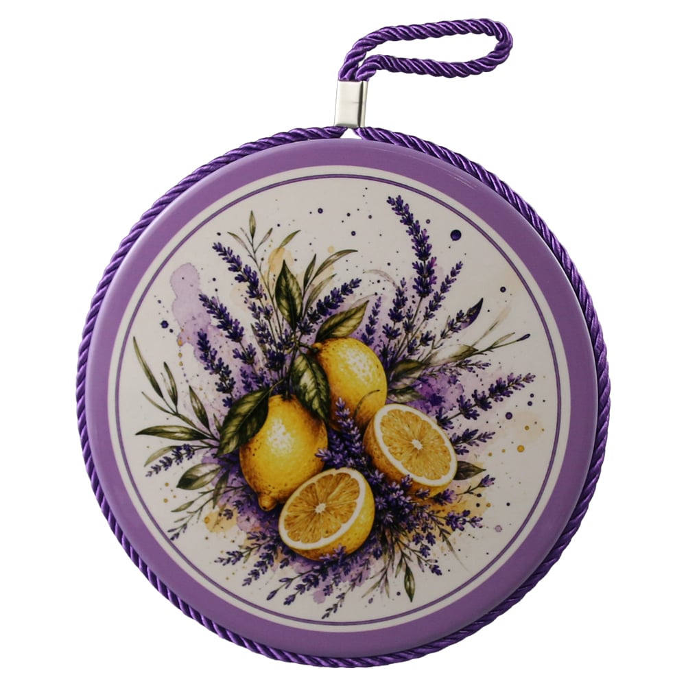 Suport decorativ pentru oale 17 cm decor cu lamai si lavanda Suport decorativ pentru oale 17 cm decor cu lamai si lavanda