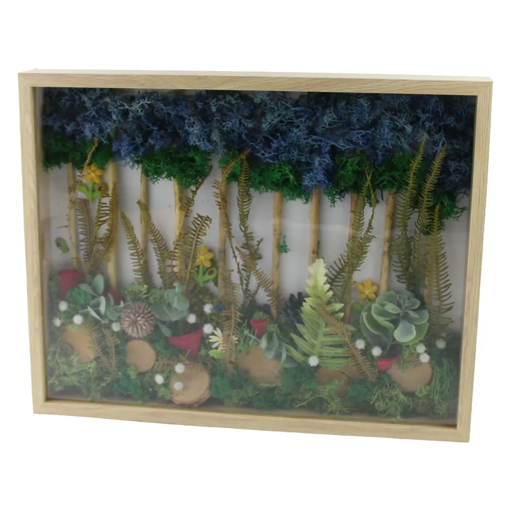 Tablou decorativ cu plante uscate si muschi 38 x 30 cm Tablou decorativ cu plante uscate si muschi 38 x 30 cm