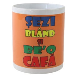 Cana ceramica "Sezi bland si be'o cafea" 330 ml
