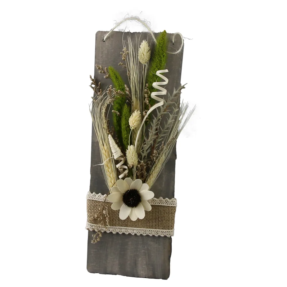 Aranjament floral de perete cu plante uscate 12 x 34 cm