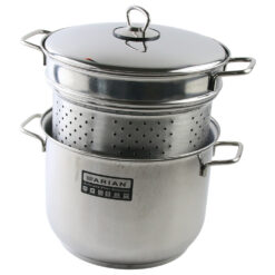 Oala pentru fiert paste cu insertie si capac Arian 24 cm