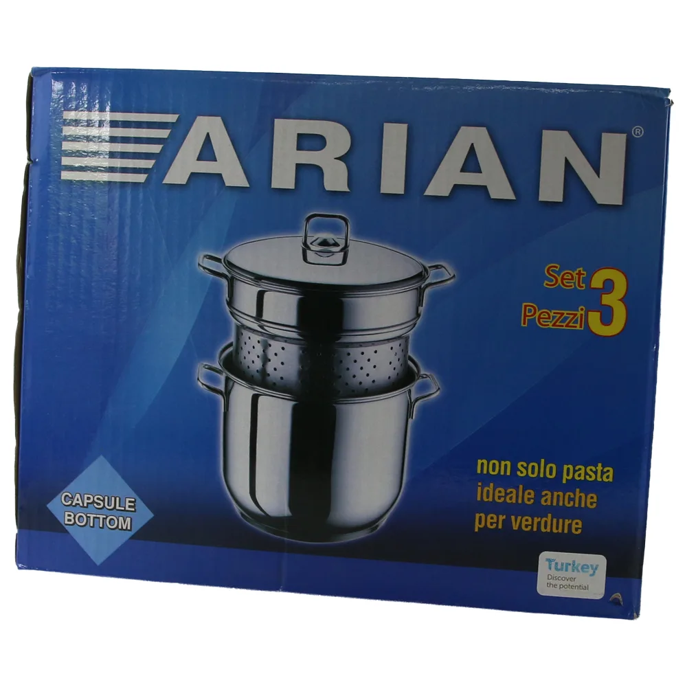 Oala pentru fiert paste cu insertie si capac Arian 24 cm Oala pentru fiert paste cu insertie si capac Arian 24 cm