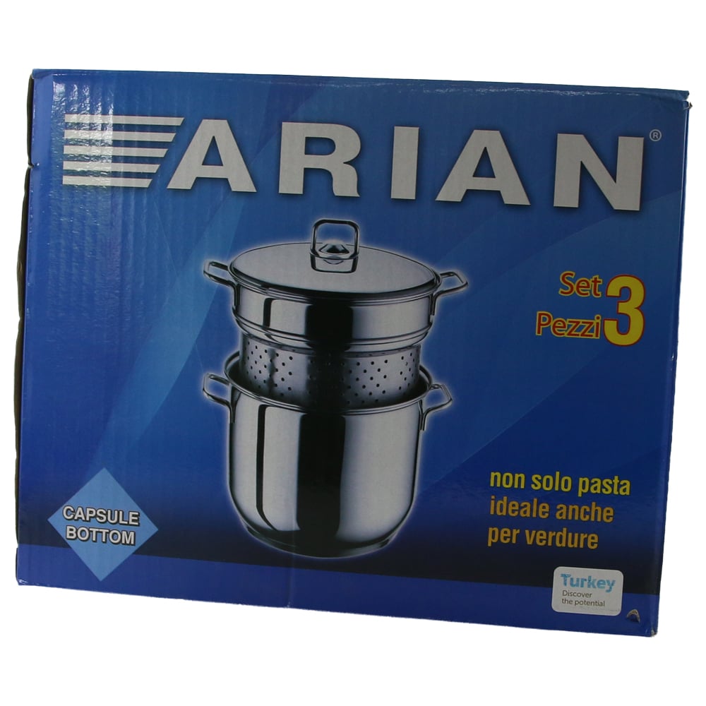 Oala pentru fiert paste cu insertie si capac Arian 24 cm Oala pentru fiert paste cu insertie si capac Arian 24 cm