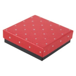 Cutie pentru bijuterii cu buline aurii 9 CM - se vinde 24buc/bax