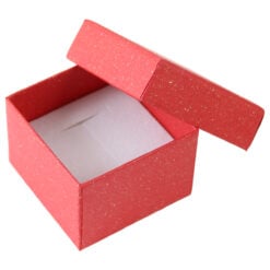 Cutie bijuterii 5 x 5 cm rosu cu auriu - Se vinde 24 buc/pach.