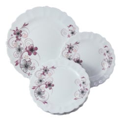 Set 7 farfurii desert din sticla opal