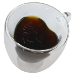 Ceasca din sticla cu pereti dubli Inima 100 ml