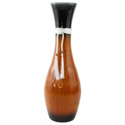 Vaza din sticla Bowling cu franjuri 36.5 cm Gold Glass