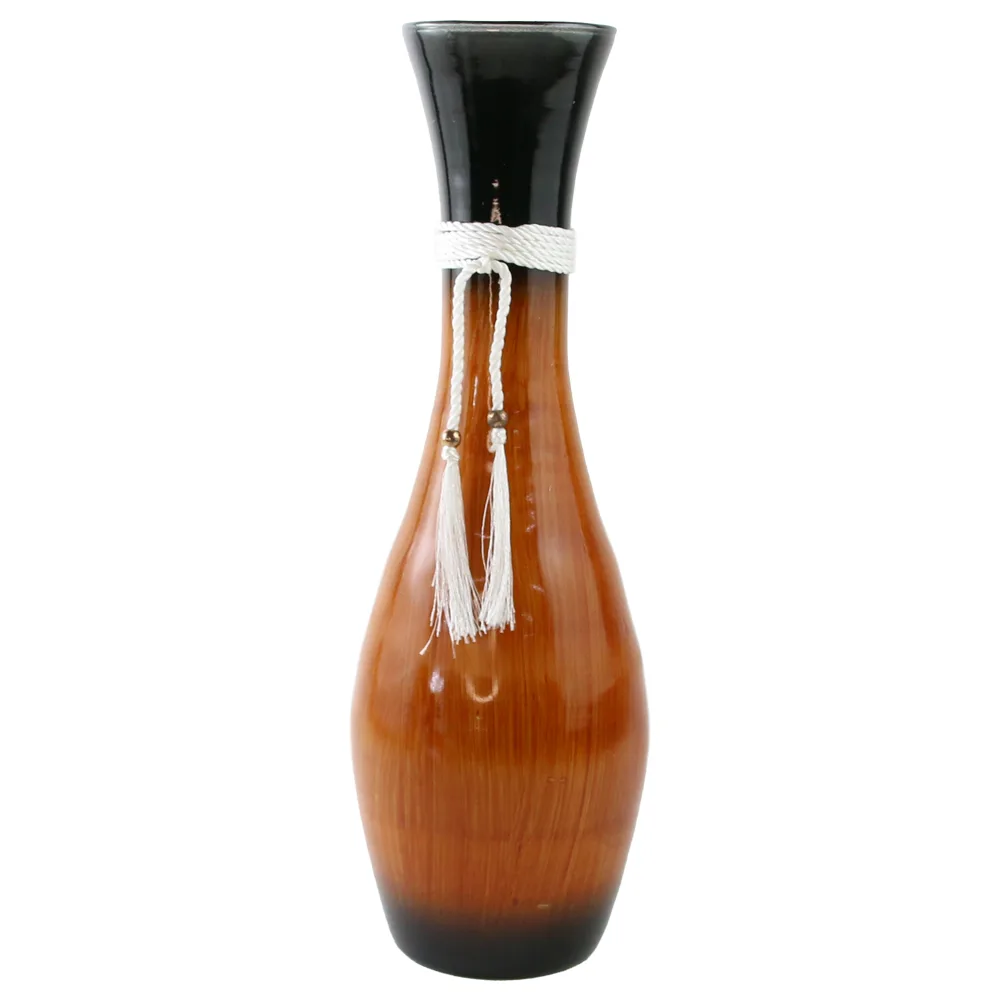 Vaza din sticla Bowling cu franjuri 36.5 cm Gold Glass