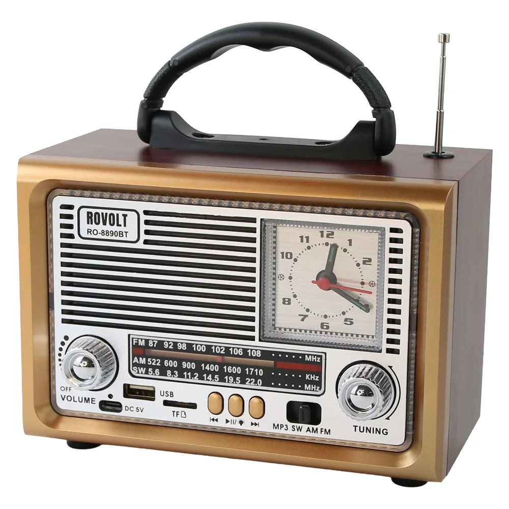 Radio portabil Rovolt NS-8890BT FM/AM/SW cu Bluetooth Radio portabil Rovolt NS-8890BT FM/AM/SW cu Bluetooth