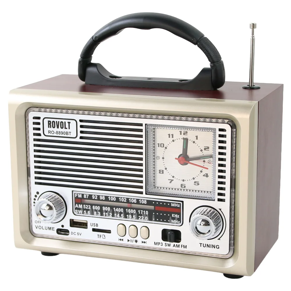 Radio portabil Rovolt NS-8890BT FM/AM/SW cu Bluetooth Radio portabil Rovolt NS-8890BT FM/AM/SW cu Bluetooth
