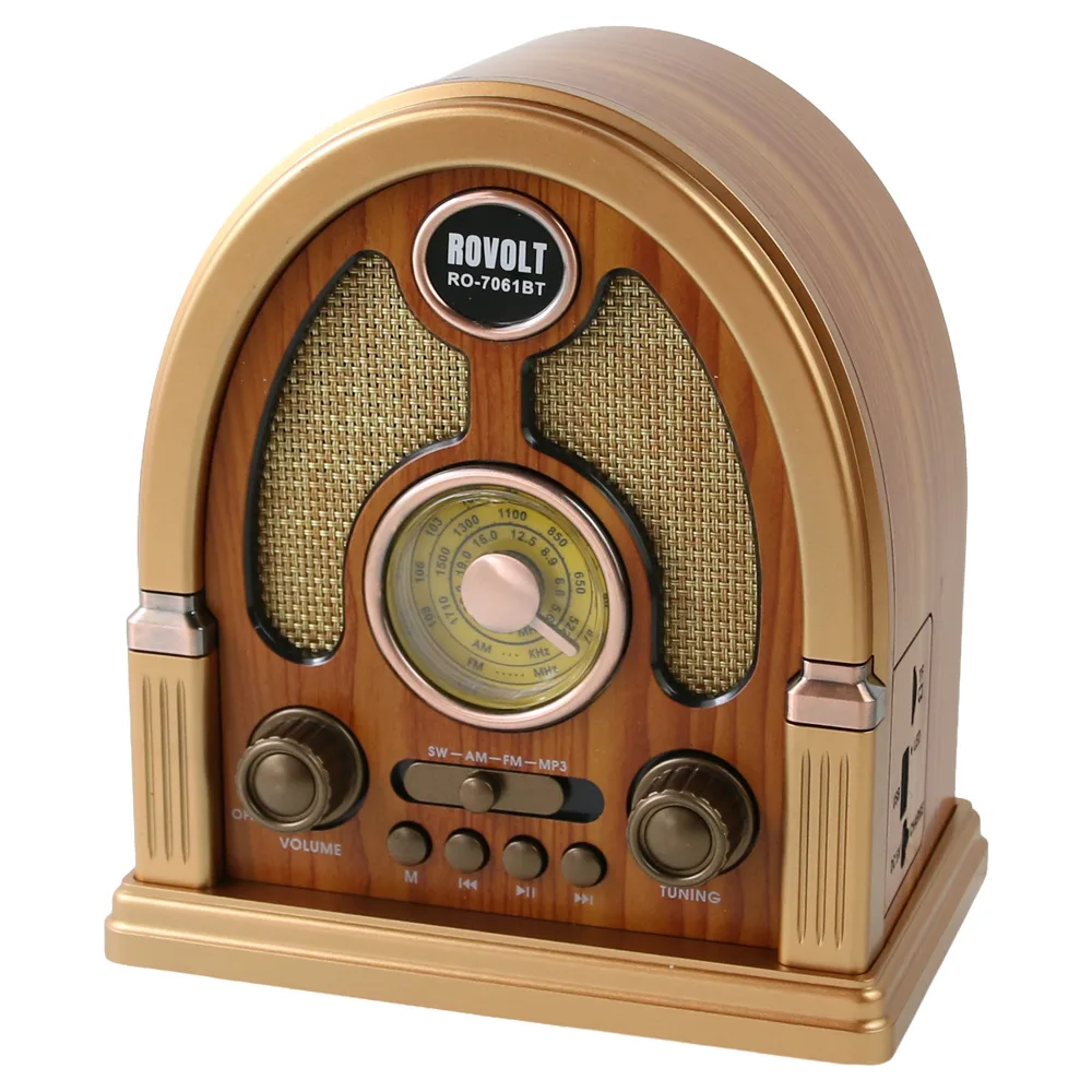 Radio portabil retro Rovolt RO-7061BT cu Bluetooth