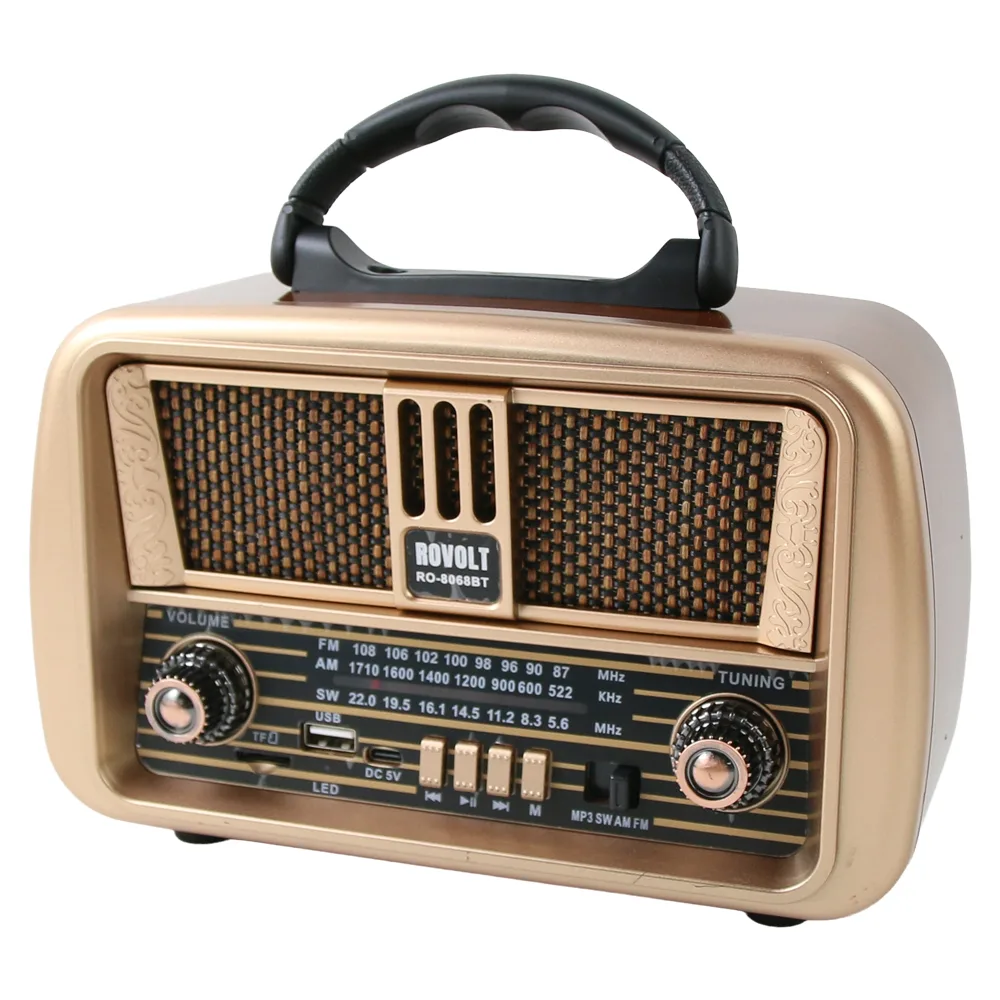 Radio portabil retro Rovolt NS-8068BT cu Bluetooth