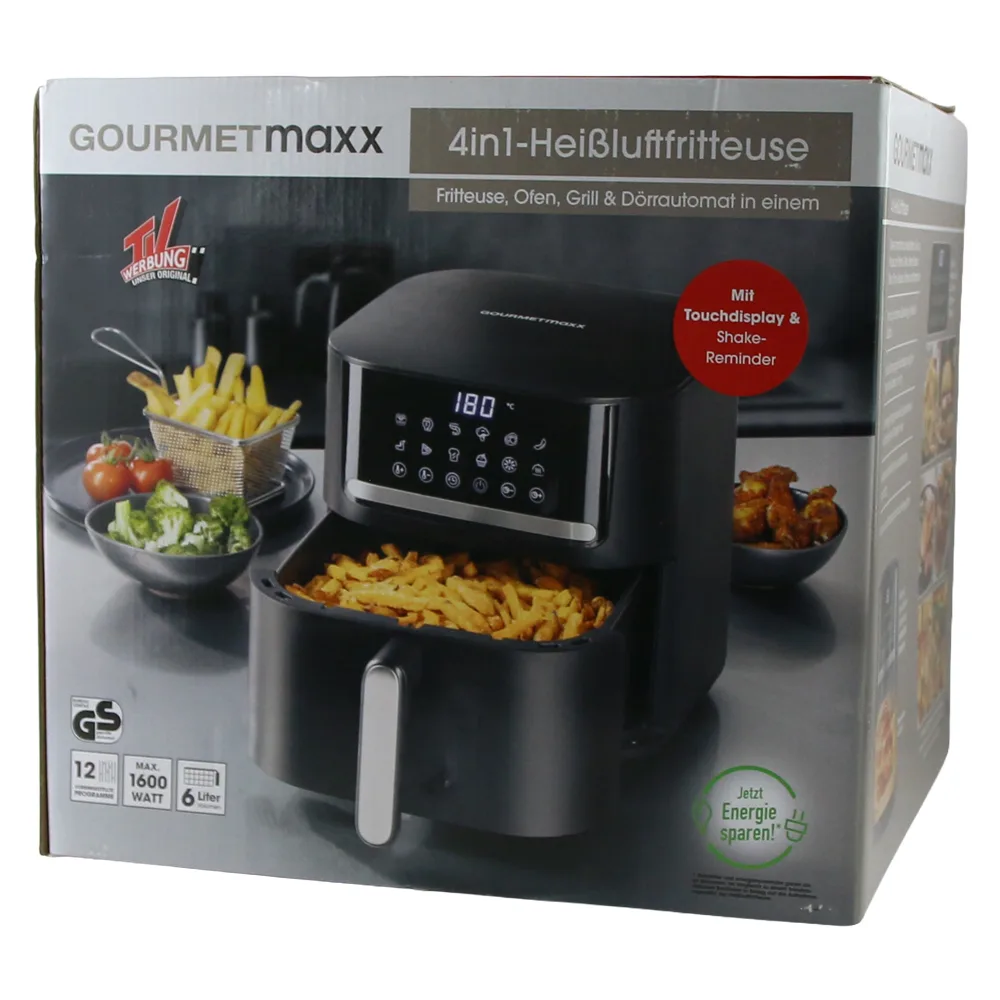 Friteuza cu aer cald Gourmetmaxx 6 L 1600 W Friteuza cu aer cald Gourmetmaxx 6 L 1600 W