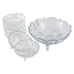 Set 7 boluri din sticla cu talpa 12 /22 cm Delisoga