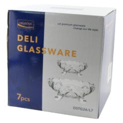 Set 7 boluri din sticla cu talpa 12 /22 cm Delisoga