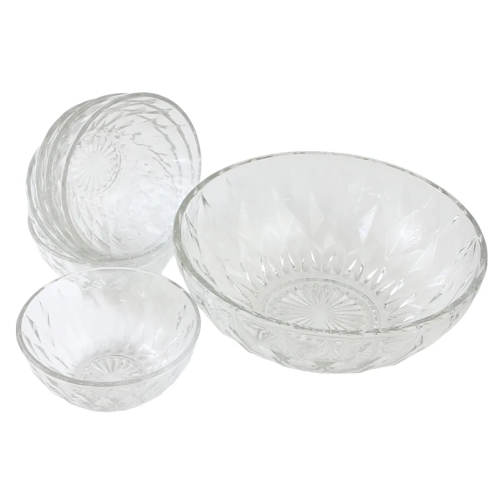 Set 7 boluri din sticla 12 / 22 cm Delisoga Set 7 boluri din sticla 12 / 22 cm Delisoga