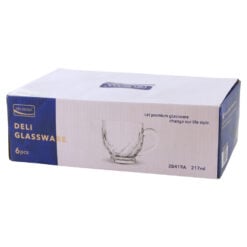 Set 6 cani din sticla 217 ml Delisoga