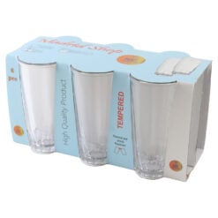 Set 6 pahare din sticla 220 ml Madrid