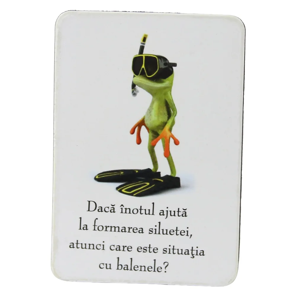 Magnet de frigider din plastic "Daca inotul ajuta la..." 5.5 x 8 cm Magnet de frigider din plastic "Daca inotul ajuta la..." 5.5 x 8 cm