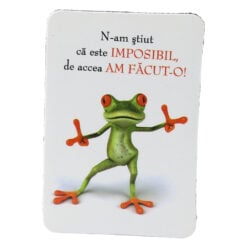 Magnet de frigider din plastic "N-am stiut ca este Imposibil..." 5.5 x 8 cm
