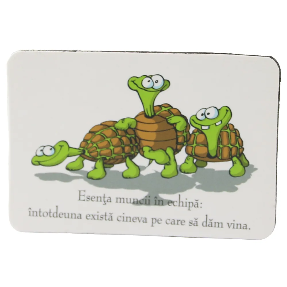 Magnet de frigider din plastic "Esenta muncii in echipa..." 8 x 5.5 cm Magnet de frigider din plastic "Esenta muncii in echipa..." 8 x 5.5 cm