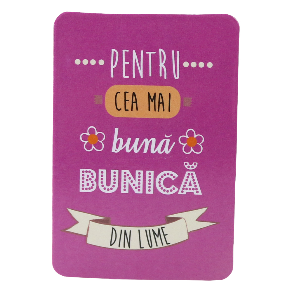Magnet de frigider din plastic "Pentru cea mai buna bunica din lume." 5.5 x 8 cm Magnet de frigider din plastic "Pentru cea mai buna bunica din lume." 5.5 x 8 cm