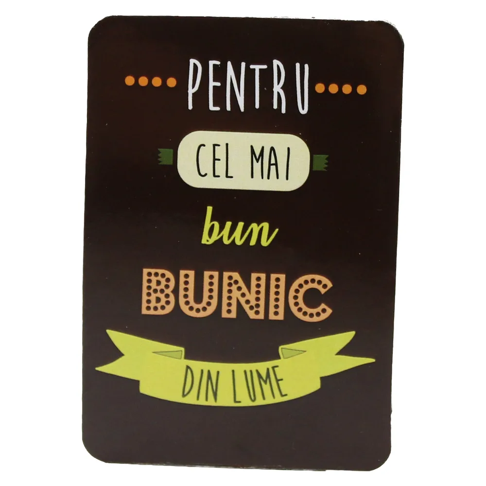 Magnet de frigider din plastic "Pentru cel mai bun bunic din lume." 5.5 x 8 cm Magnet de frigider din plastic "Pentru cel mai bun bunic din lume." 5.5 x 8 cm
