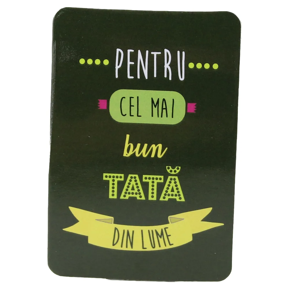 Magnet de frigider din plastic "Pentru cel mai bun tata din lume." 5.5 x 8 cm Magnet de frigider din plastic "Pentru cel mai bun tata din lume." 5.5 x 8 cm