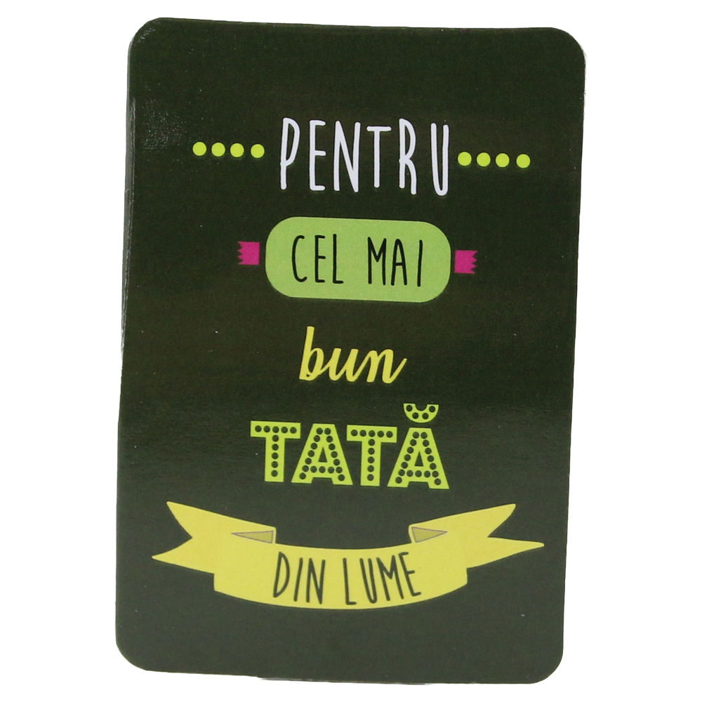 Magnet de frigider din plastic "Pentru cel mai bun tata din lume." 5.5 x 8 cm Magnet de frigider din plastic "Pentru cel mai bun tata din lume." 5.5 x 8 cm