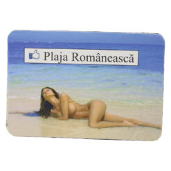 Magnet de frigider din plastic "Plaja Romaneasca" 8 x 5.5 cm Femeie