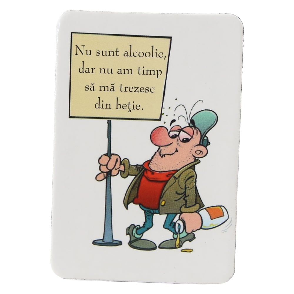 Magnet de frigider din plastic "Nu sunt alcoolic Magnet de frigider din plastic "Nu sunt alcoolic