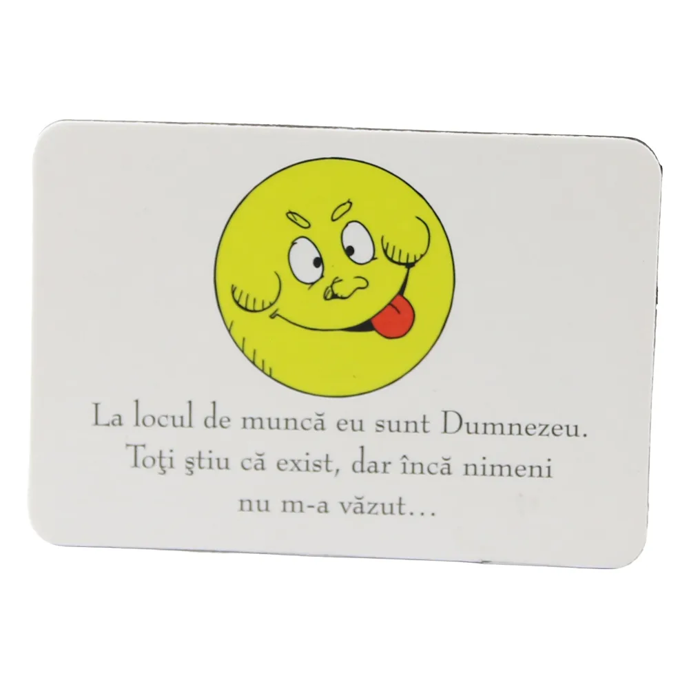 Magnet de frigider din plastic "La locul de munca..." 8 x 5.5 cm Magnet de frigider din plastic "La locul de munca..." 8 x 5.5 cm