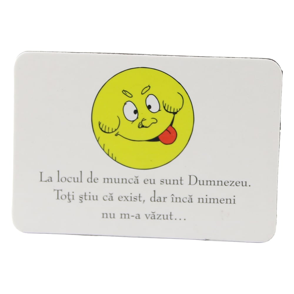 Magnet de frigider din plastic "La locul de munca..." 8 x 5.5 cm Magnet de frigider din plastic "La locul de munca..." 8 x 5.5 cm
