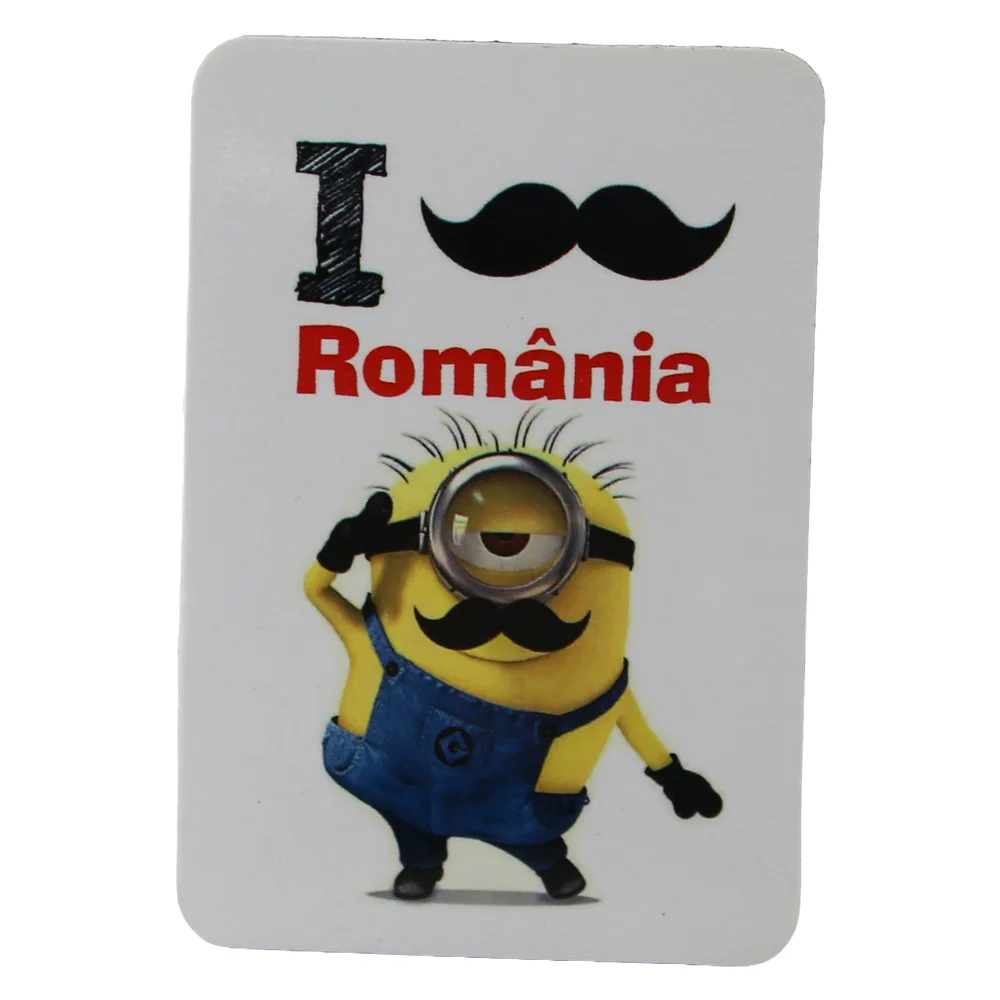 Magnet de frigider din plastic "I love Romania" 5.5 x 8 cm Magnet de frigider din plastic "I love Romania" 5.5 x 8 cm