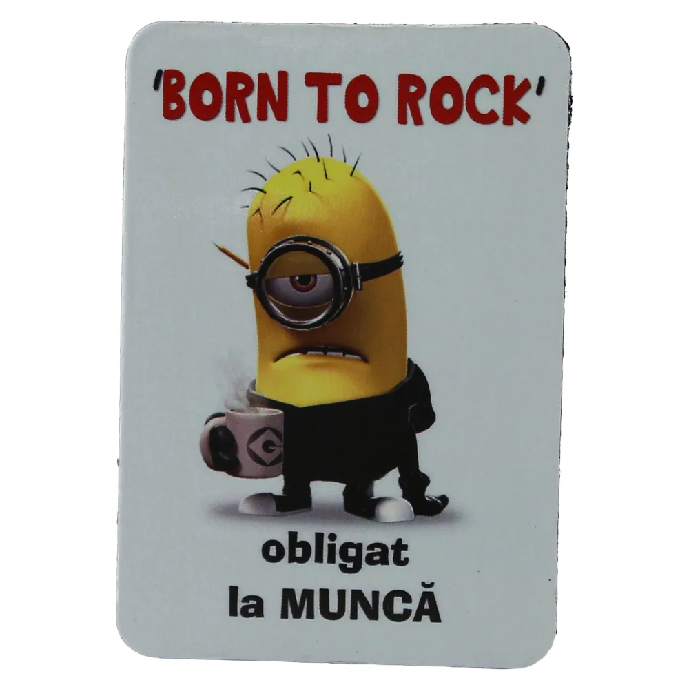 Magnet de frigider din plastic "Born to Rock..." 5.5 x 8 cm Magnet de frigider din plastic "Born to Rock..." 5.5 x 8 cm