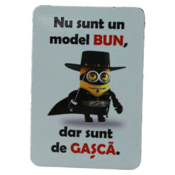 Magnet de frigider din plastic "Nu sunt un model bun..." 5.5 x 8 cm