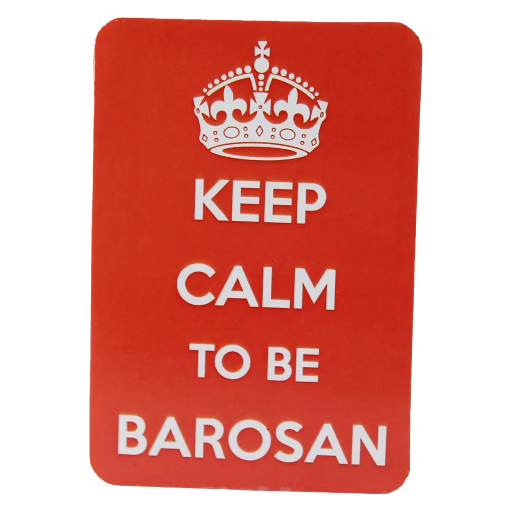 Magnet de frigider din plastic "Keep calm to be barosan" 5.5 x 8 cm