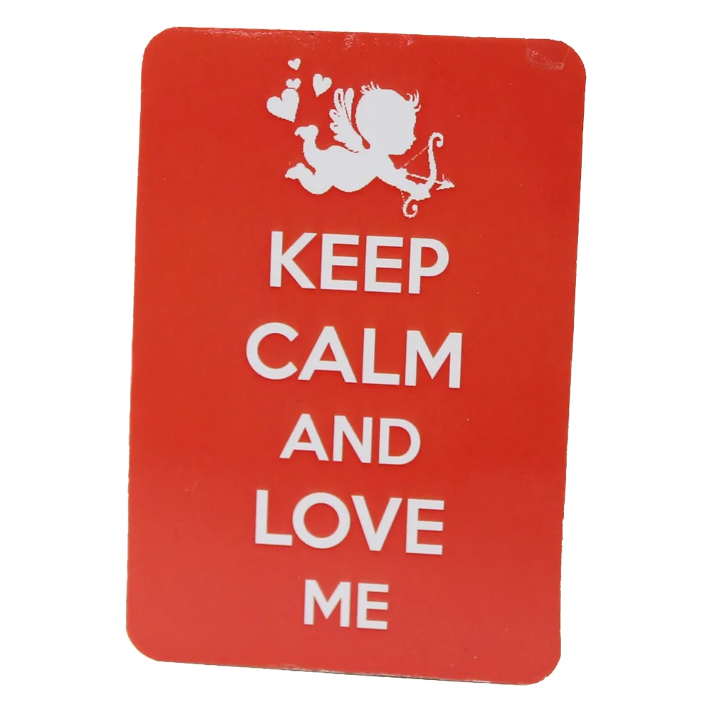 Magnet de frigider din plastic "Keep calm and love me" 5.5 x 8 cm